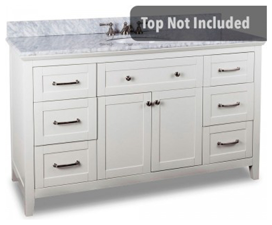 Chatham Shaker Jeffrey Alexander 60" Vanity, White Transitional