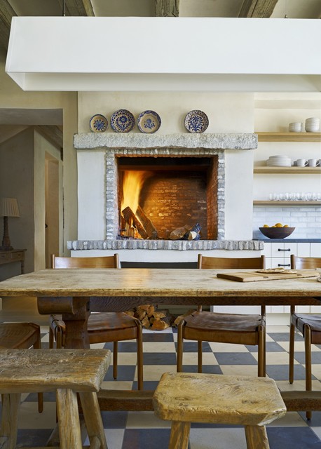 Rustic Eclectic Farmhouse mediterranean-dining-room