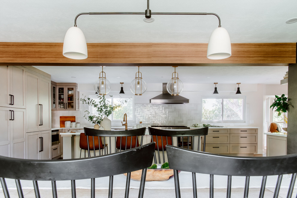 Transitional home design photo in Denver