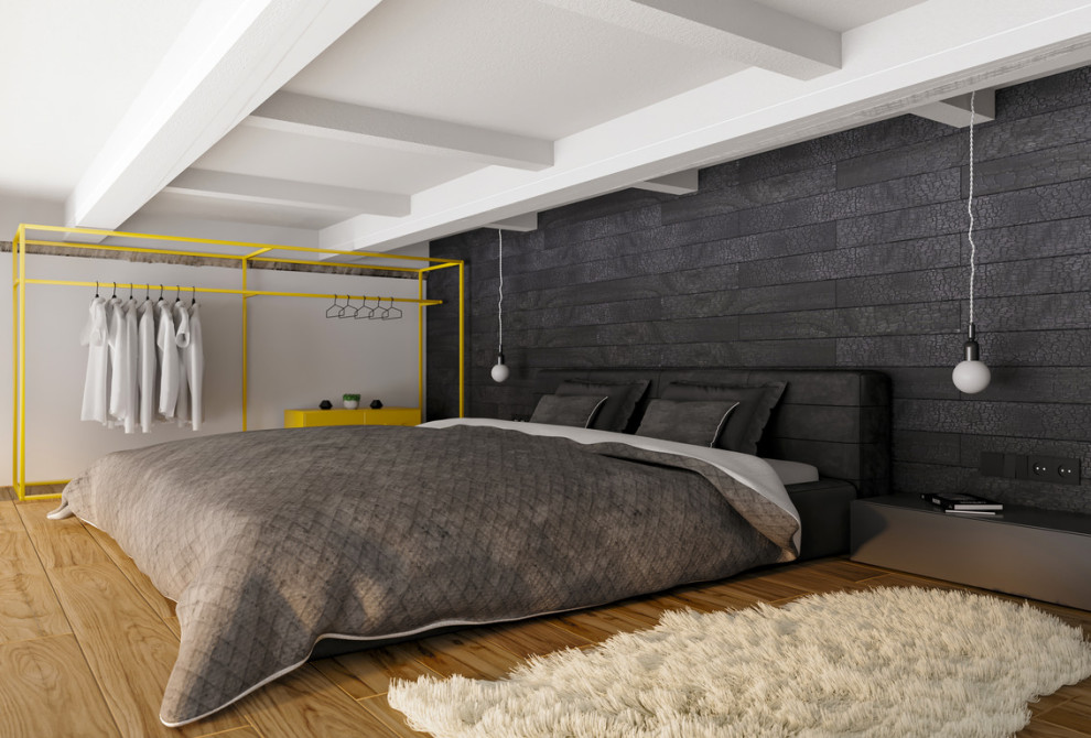 Визуализация двухуровневой квартиры в стиле лофт