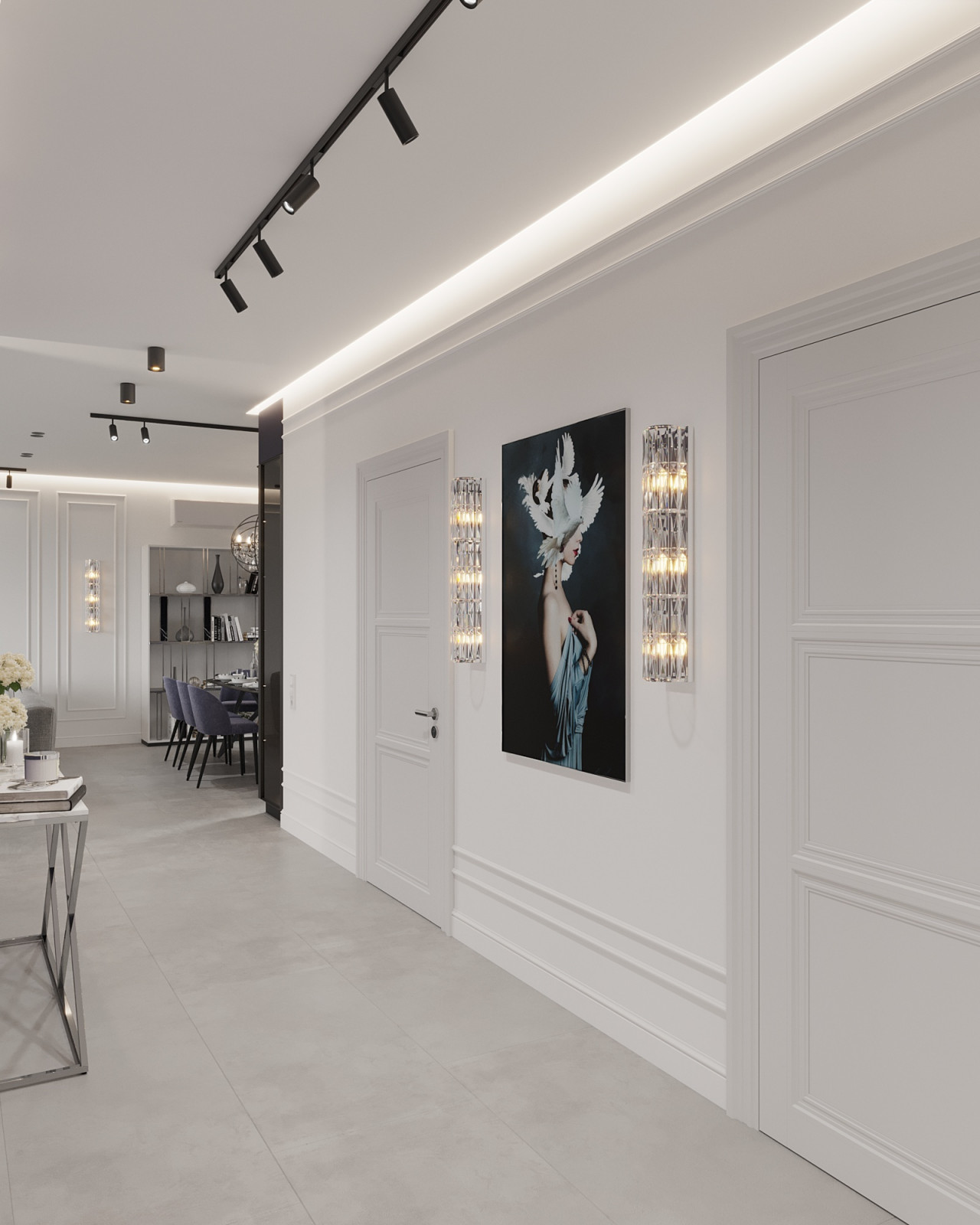 Одноэтажный дом в неоклассике