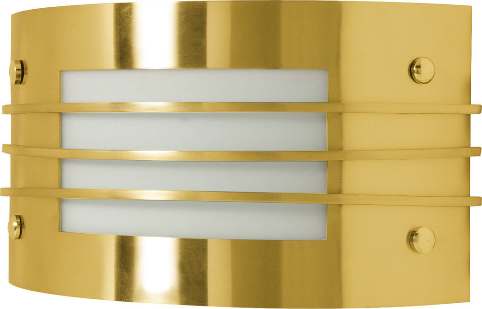 Polished Brass and Frosted Glass Energy Star Wall Sconce