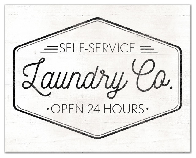 Self-Service Laundry Co. 16x20 Canvas Wall Art, 20x16 - Contemporary ...