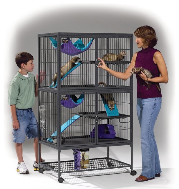 Midwest Homes for Pets Ferret Nation Double Unit Cage with Stand - 182