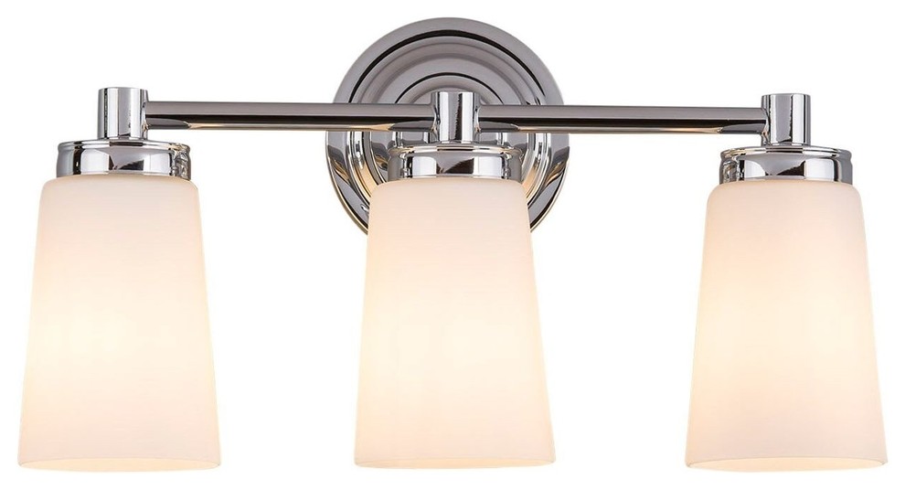 Sheffield Vanity Wall Sconce 3 Light Transitional Bathroom Vanity