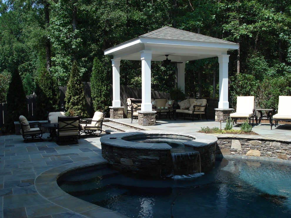 Photo of a modern pool in Charlotte.