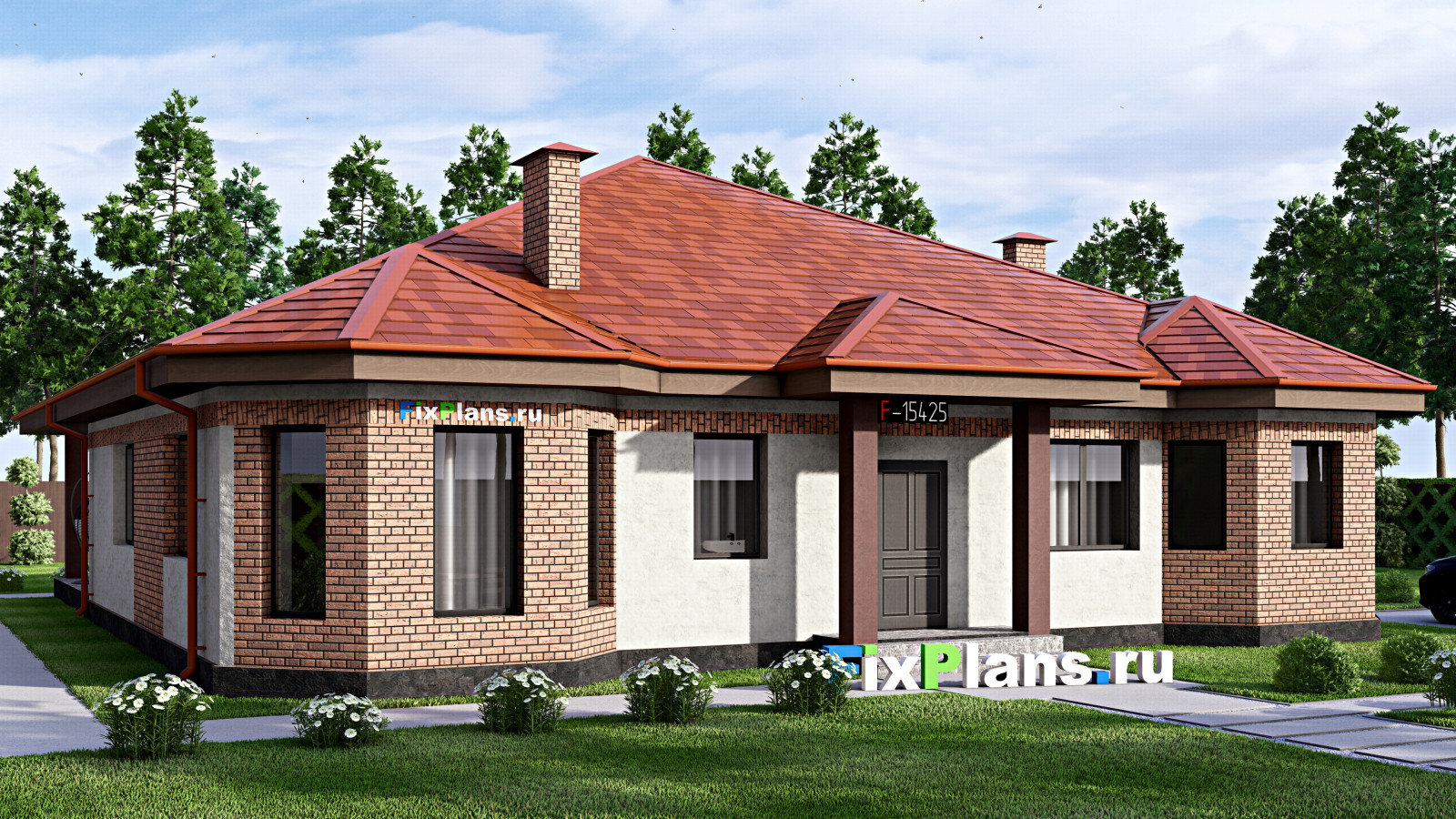 Проект одноэтажного дома 20х17м S269м2 F-15425