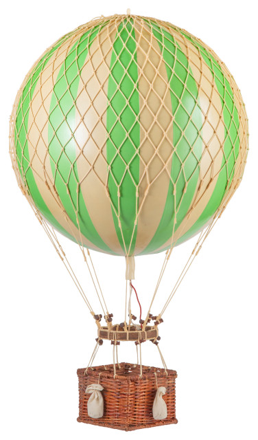 Jules Verne Decorative Hot Air Balloon, Green - Traditional - Home