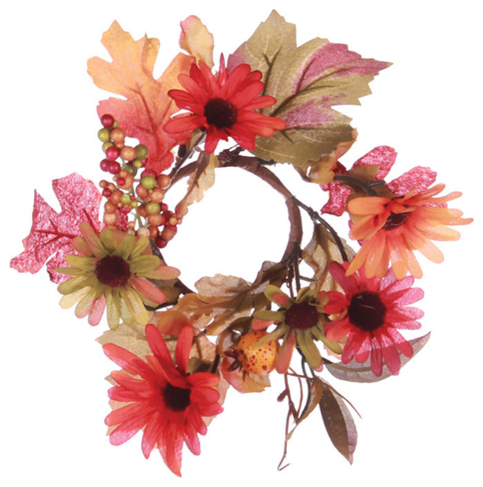 Oddity Christmas Party Decoration 2" Fall Sunflower Candle Ring