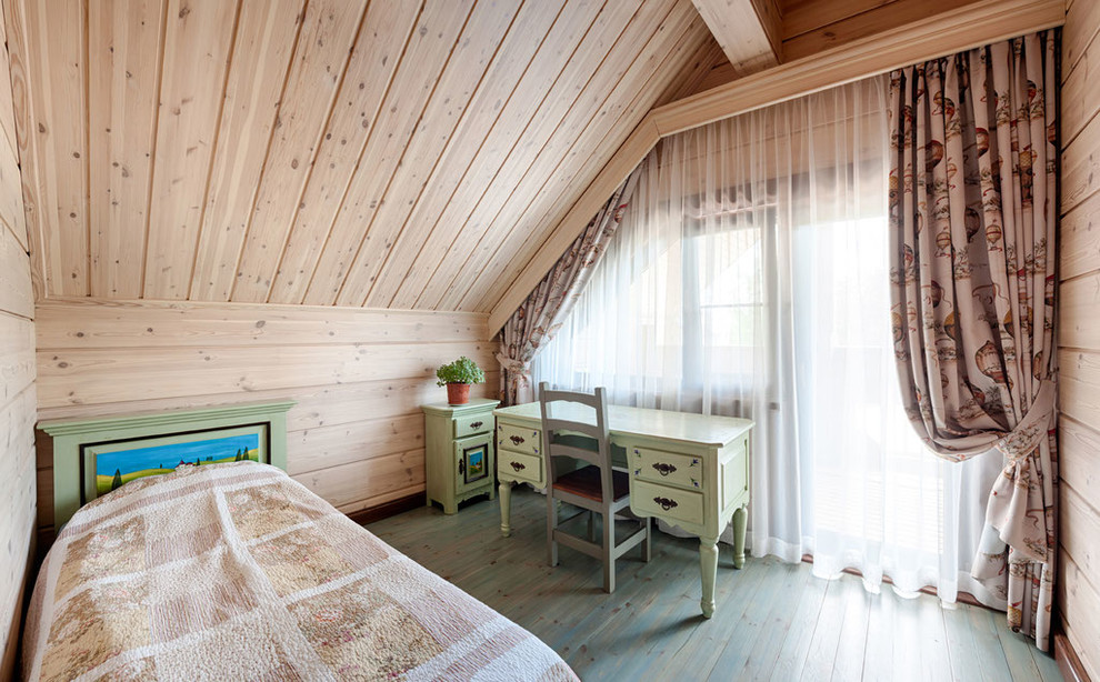 Реализованный проект интерьеров коттеджа из бруса в поселке Ларионово