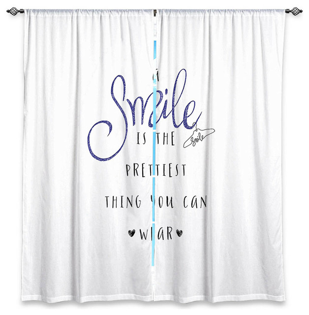 A Smile Blue Sparkle Window Curtains Contemporary Curtains