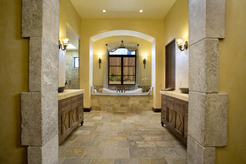 Mediterranean bathroom in Orange County.