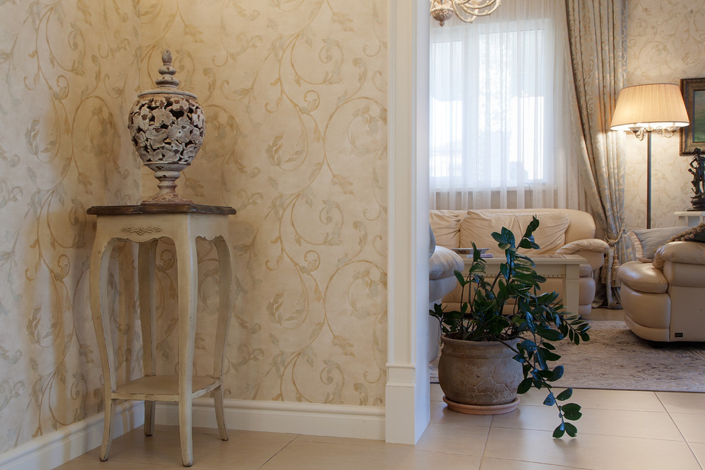 Гостиная, прихожая и холл в Классическом стиле. Фото реализованоного проекта