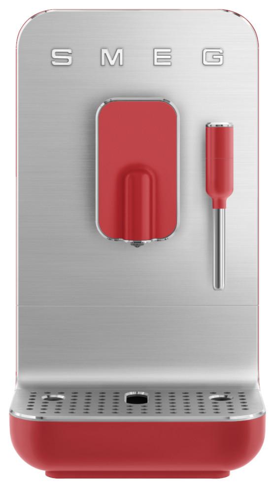 Smeg Red Fully Automatic Coffee Machine Transitional Coffee Makers