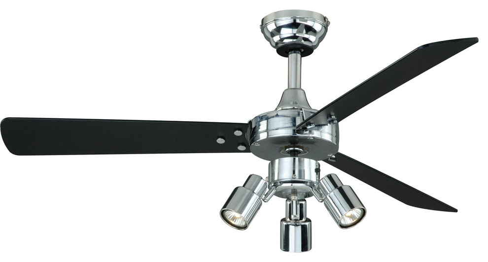 Indoor Ceiling Fans 3 Light Fixtures With Chrome Finish Steel Gu10