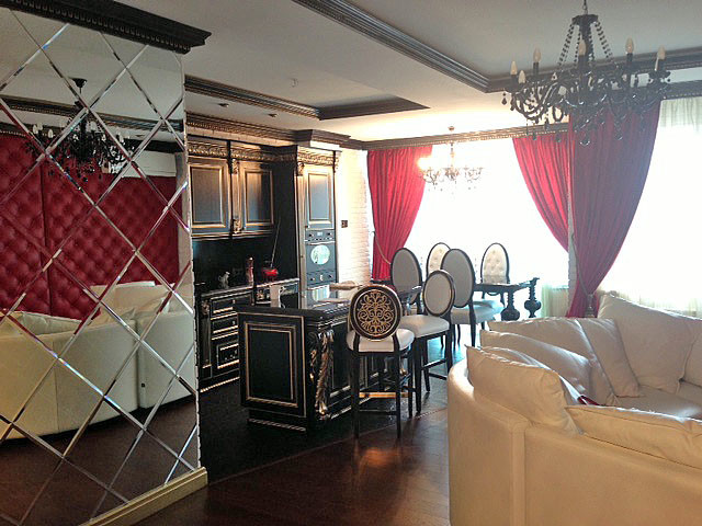 Кухня-гостиная ар-деко