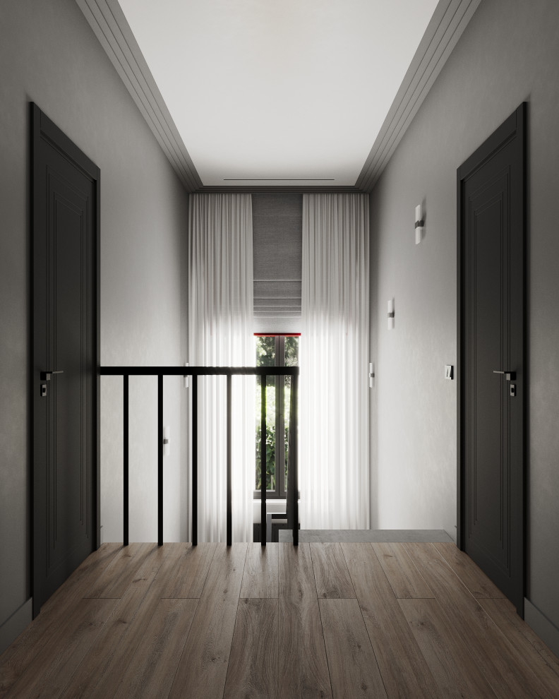 Стильный дом с красными акцентами