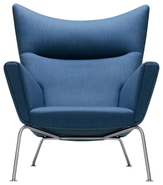 Wegner Wing Chair, Blue