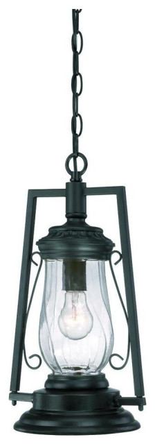 Kero Collection Hanging Lantern 1-Light Outdoor Matte Black Light Fixture
