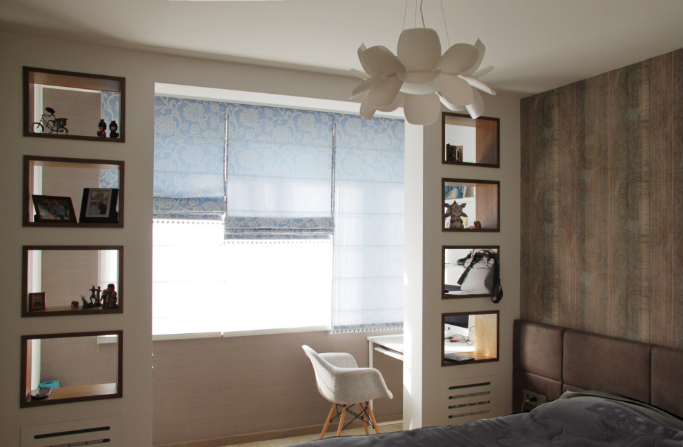 Фото реализованного объекта. Квартира «В». Спальня.