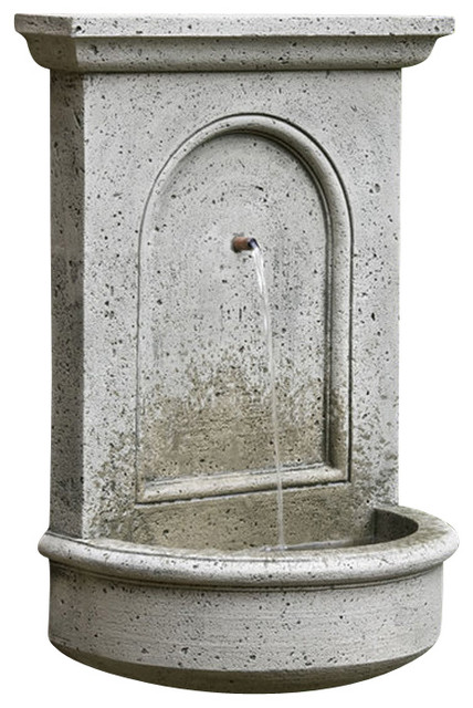 Portico Wall Garden Water Fountain - Rustic - Outdoor Fountains And