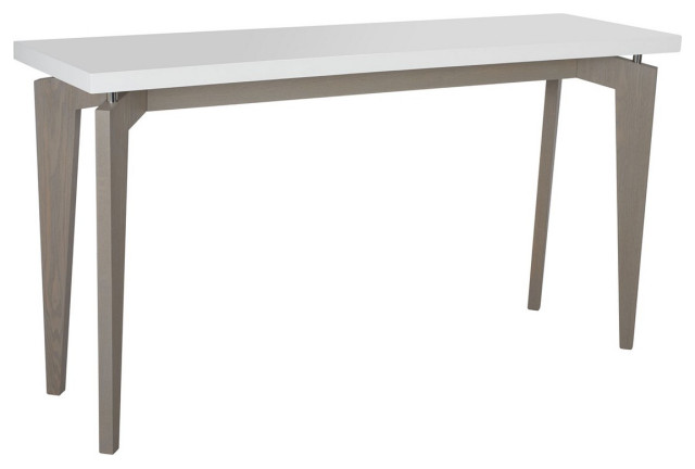 Foster Retro Lacquer Floating Top Console White/ Grey