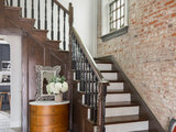 Transitional Staircase by Savvy Design Group