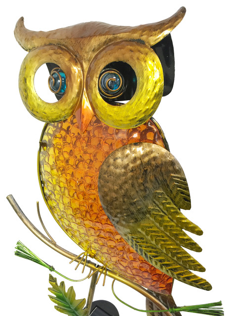 Owl Garden Stake Rustic Statues And Yard Art By