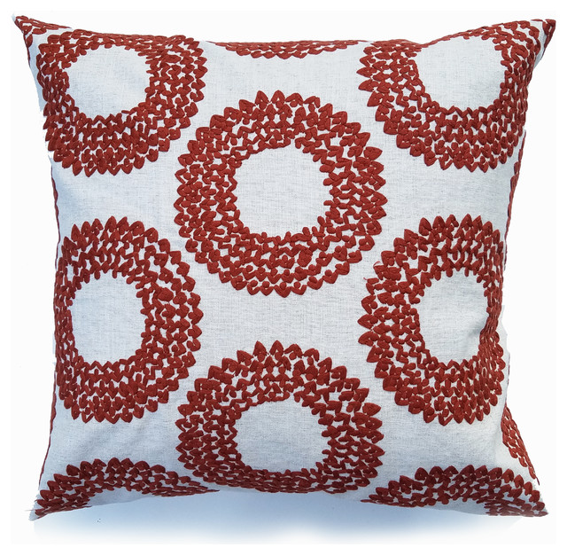 Aura Rust Pillow Contemporary Decorative Pillows By Baxter
