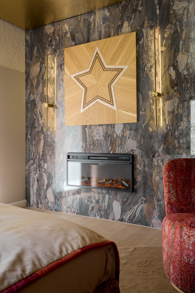 Мастер-спальня в розовом золоте