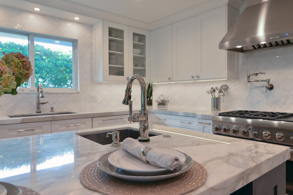 Inspiration for a transitional kitchen remodel in Miami