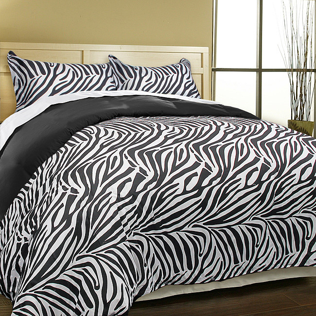 Luxury Zebra Microfiber 3-piece Duvet Cover Set