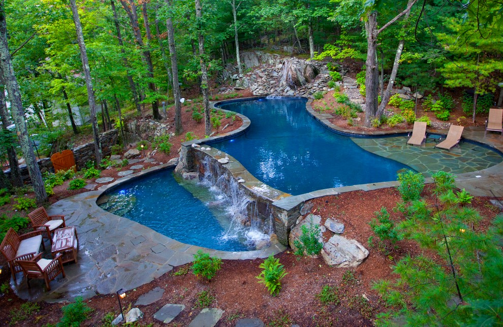 This is an example of a tropical pool in New York.