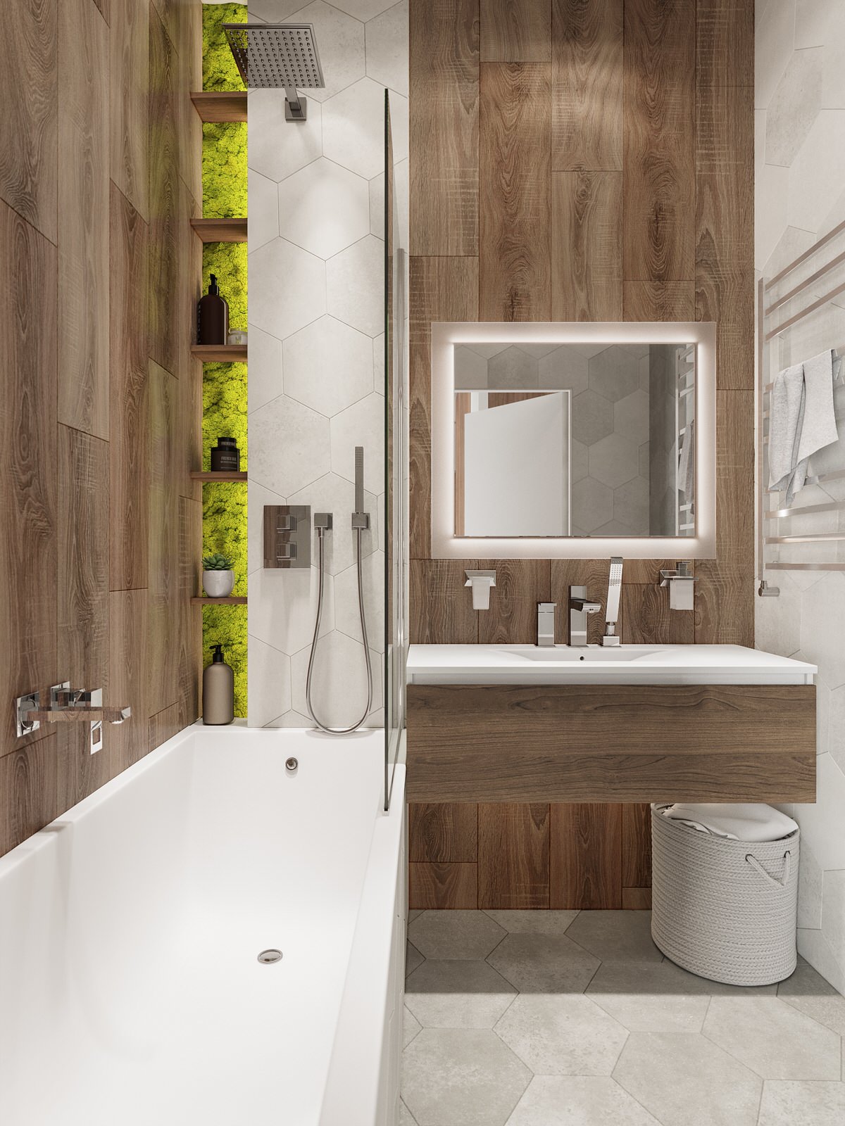 Квартира в современном стиле с элементами ЭКО в Санкт-Петербурге