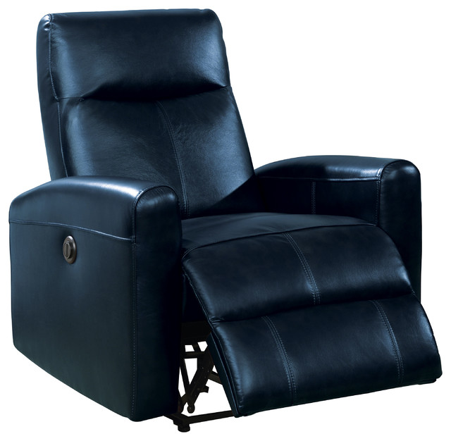 Blane Power Recliner, Top Grain Leather Contemporary Recliner