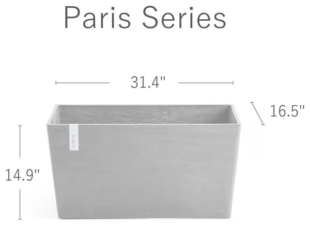 Plant pot Mega Collections Ecostone Planter Brown Taupe Plastic Recycled 55 x 51 cm main image 1