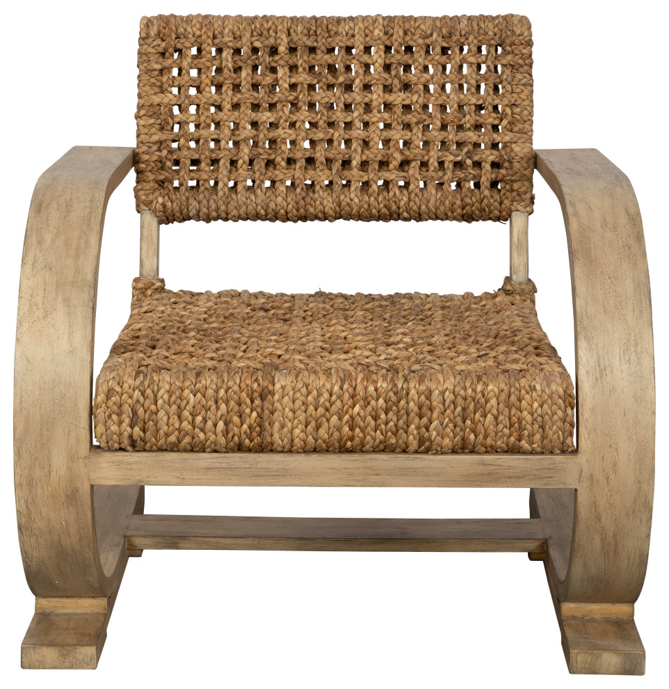 Rehema Driftwood Accent Chair Tropical Armchairs And Accent Chairs