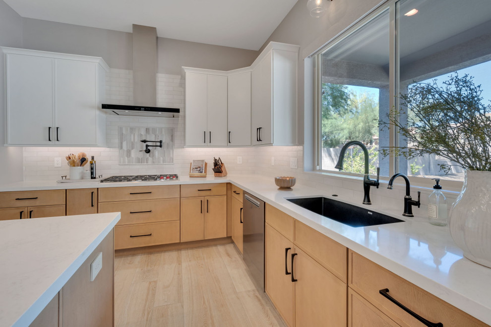 Example of a transitional kitchen design in Phoenix