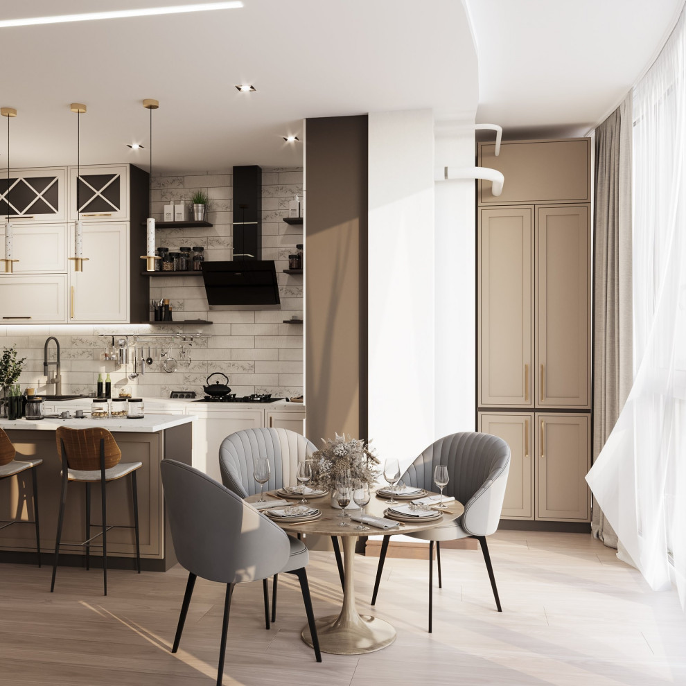 Дизайн кухни-гостиной