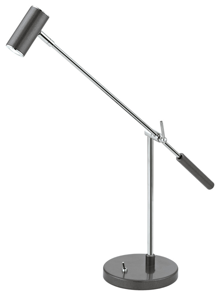 Eglo 1x2.4w Led Table Lamp W/ Antracite & Chrome Finish - 92514A