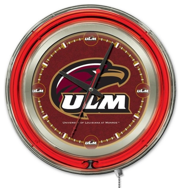 LouisianaMonroe Neon Clock Contemporary Wall Clocks by Holland