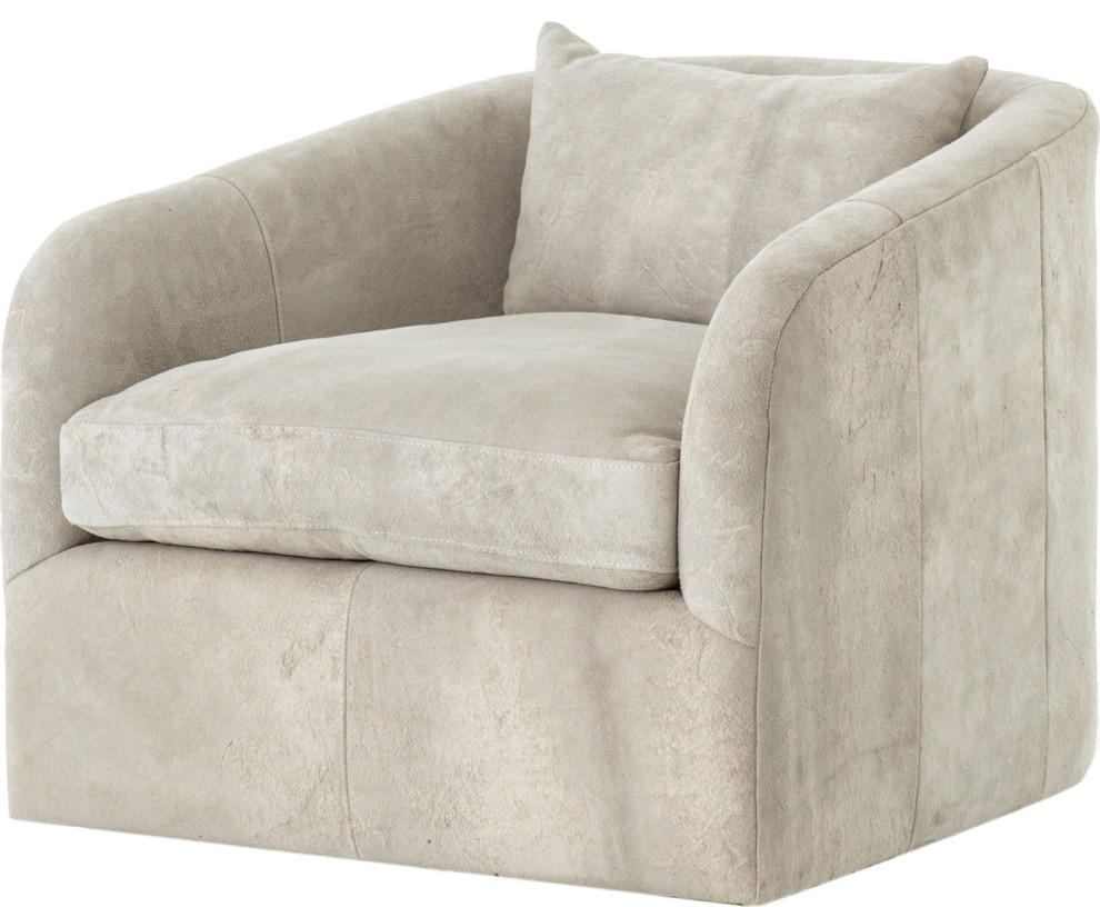 Topanga Swivel Chair Whistler Oyster Transitional Armchairs And