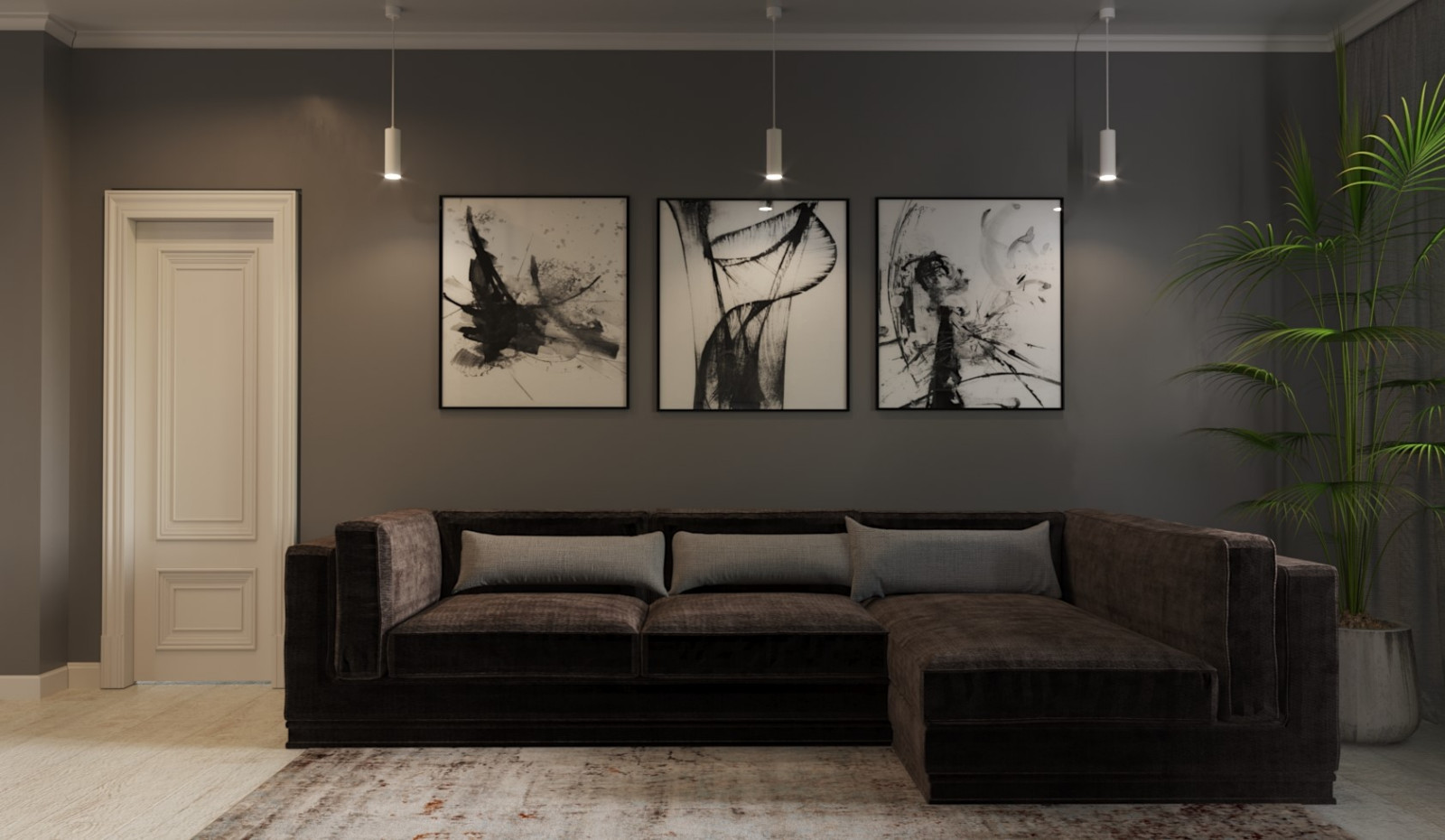 минималистическая гостиная