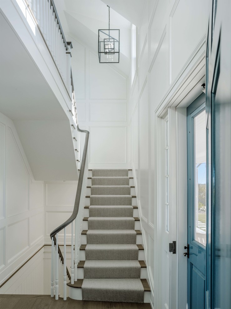 Inspiration for a coastal staircase in Boston.