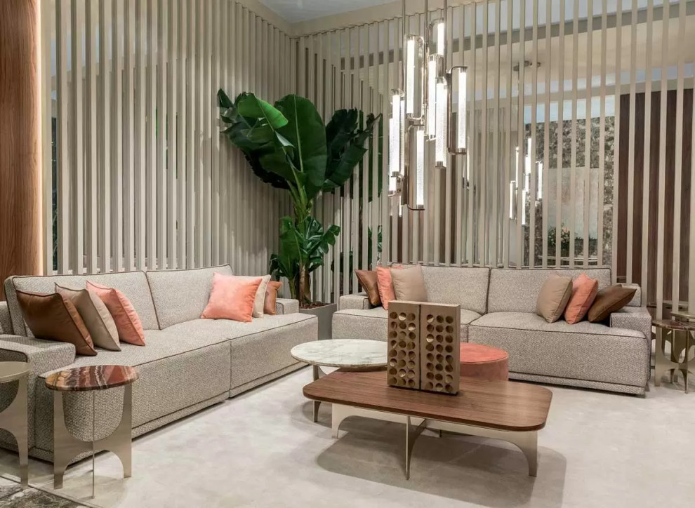 Captivating Coral Living Room