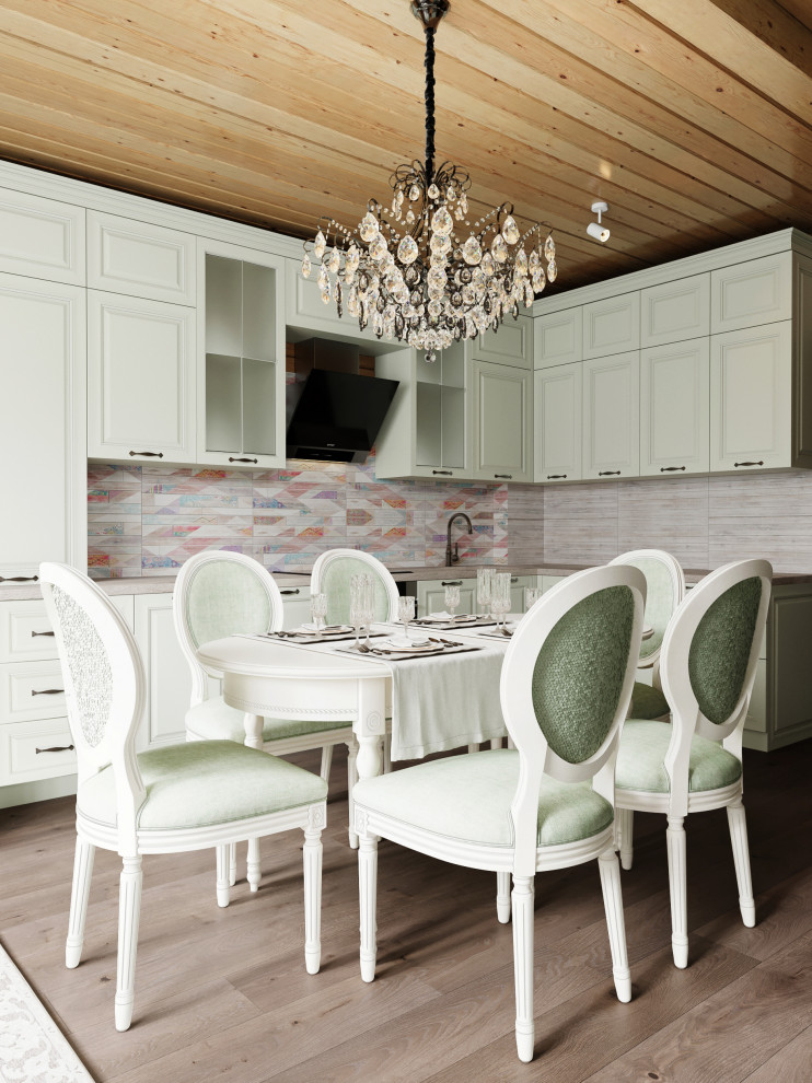 Кухня Гостиная в классическом стиле