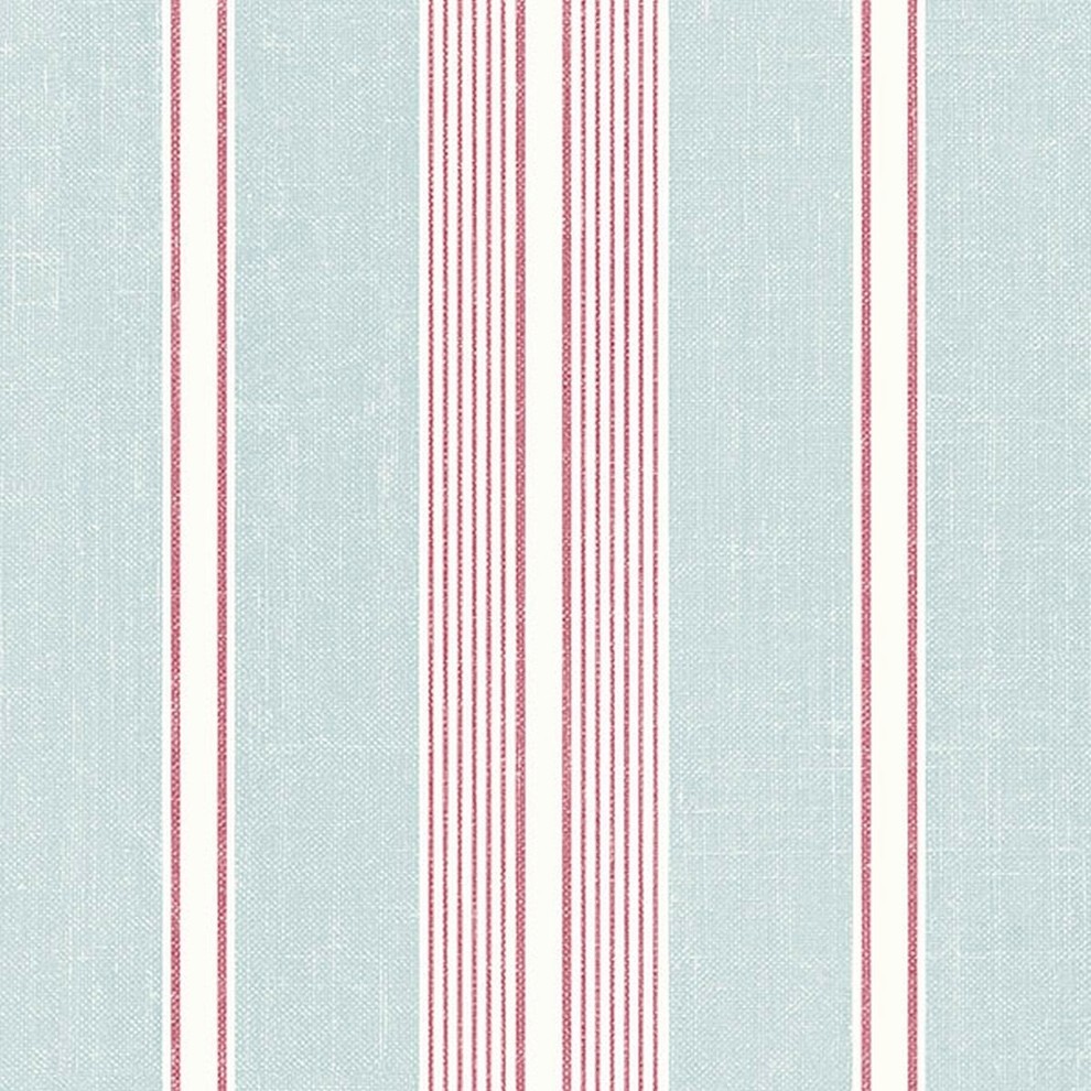 Stripes And Damasks, Classic Damask Stripes Light Green,Red Wallpaper Roll