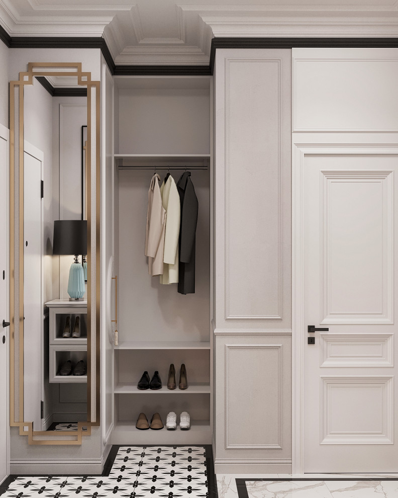 Стильный интерьер с элементами ар-деко в ЖК Петровский квартал на воде - 99 м2