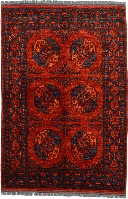 5' 1 x 7' 6 Afghan Ersari  Oriental Rug - SKU: 22156723