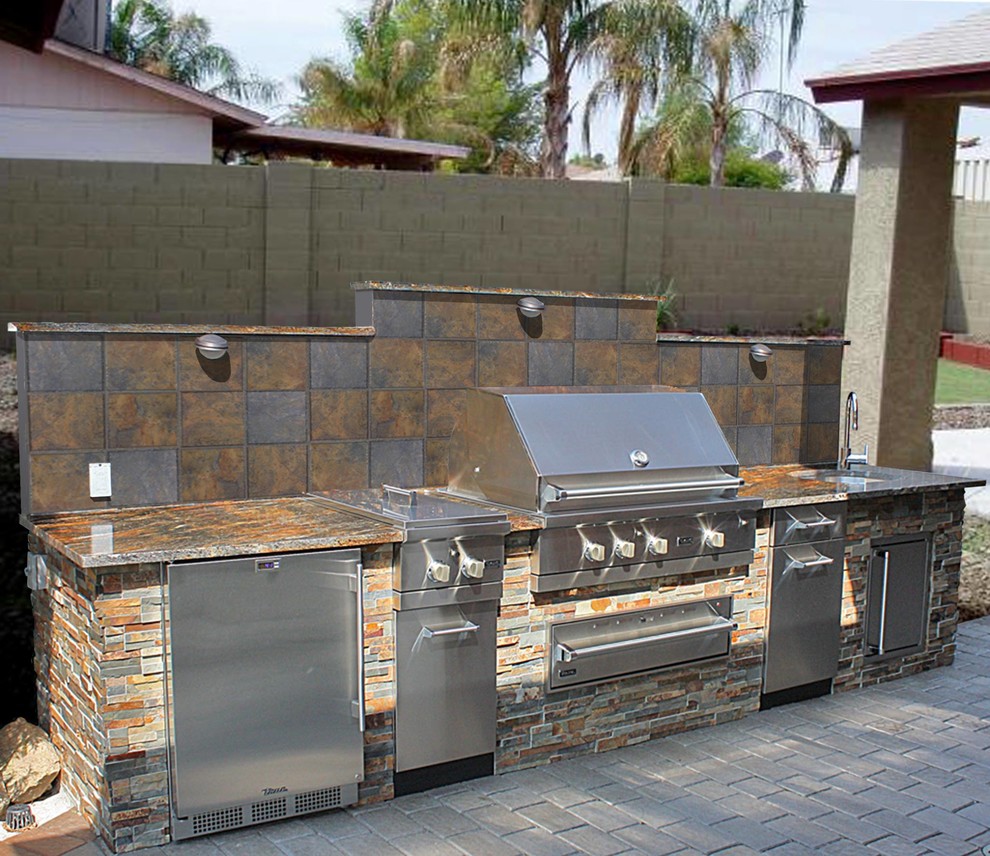 Outdoor Kitchen Tile - Traditional - Patio - Phoenix - by Meridian Tile ...